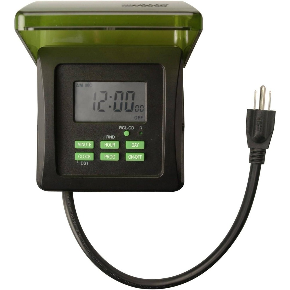 Woods 50015WD Outdoor Heavy Duty Digital Plug-in Timer, 2 Grounded Outlets, Perf